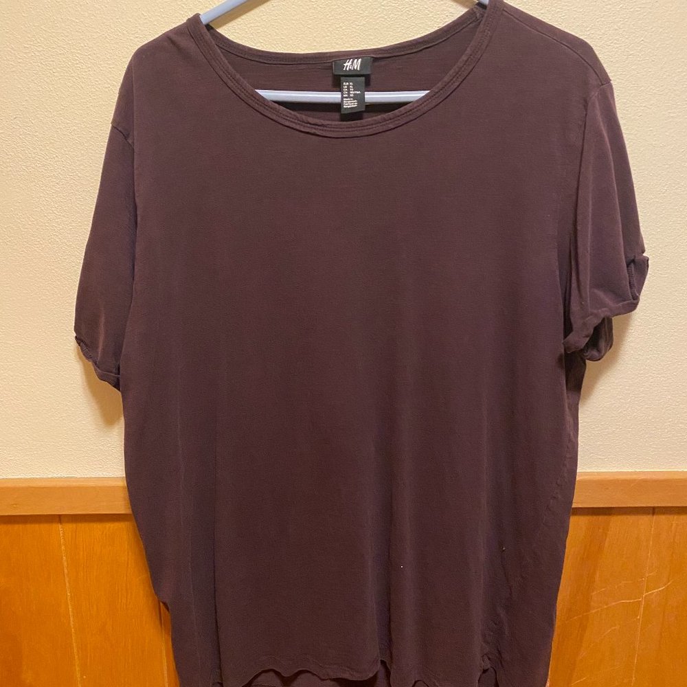 Men's Slim Fit Short Sleeve Shirt Dark Maroon